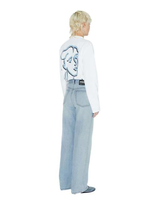 Dr Denim Addy mid straight jeans in light blue, 6 of 7