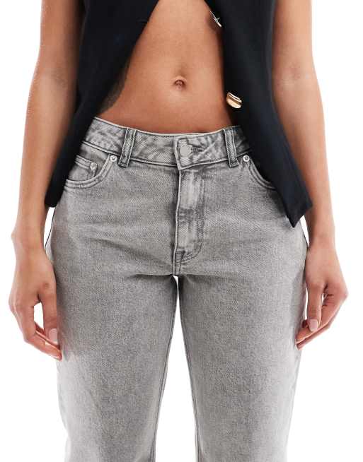 Dr Denim - Arch - Jeans dritti lavaggio grigio cenere a vita medio alta, 4 di 5