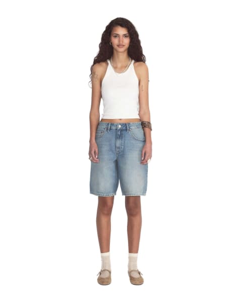 Dr Denim Asra shorts in blue - view 1
