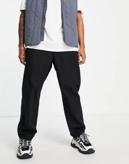 Dr. Denim – Aston – Hose in Schwarz mit weitem Bein