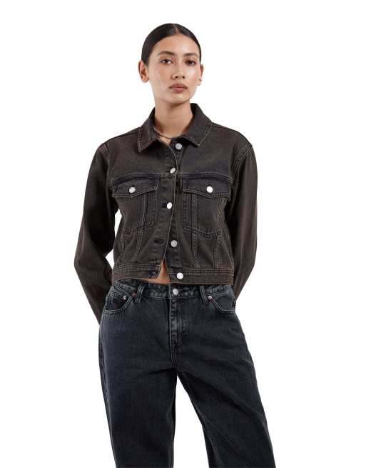 Dr Denim Becky jacket in brown, 3 of 7