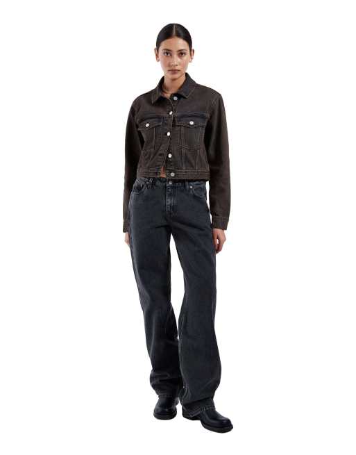 Dr Denim Becky jacket in brown, 4 of 7