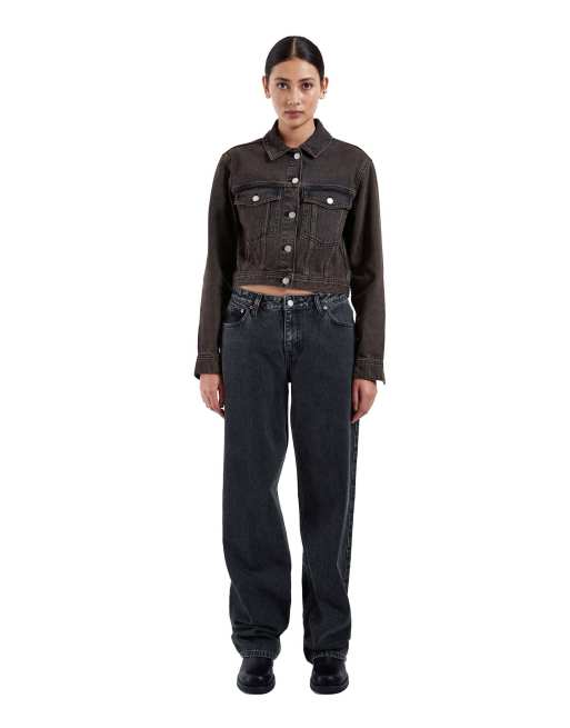 Dr Denim Becky jacket in brown, 6 of 7