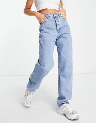 Dr Denim - Bella - Jeans A Palloncino A Vita Alta Lavaggio Chiaro Rétro-Blu