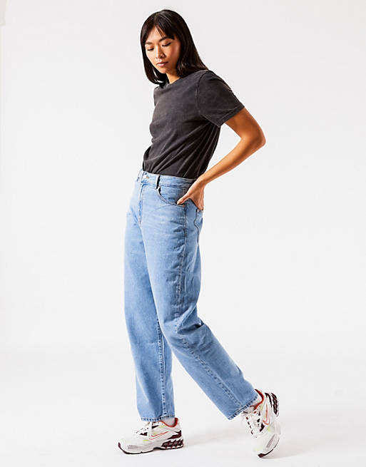 Dr Denim - Bella - Oversized mom jeans in lichte wassing