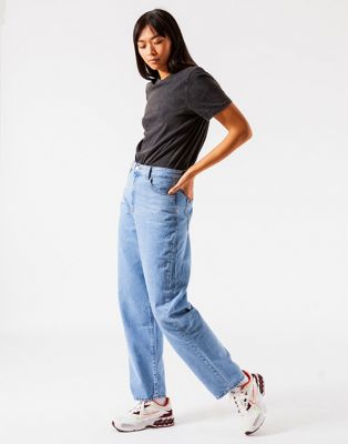 Dr Denim Bella Oversized Mom Jeans In Light Wash-blues In Gray