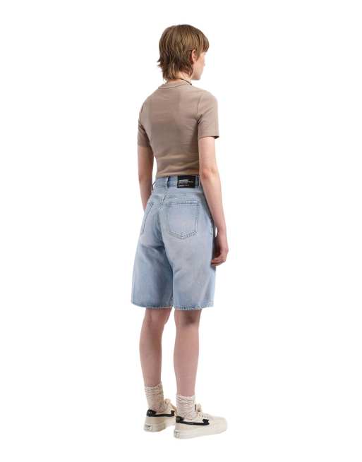 Dr Denim Bella shorts in light blue, 2 of 5