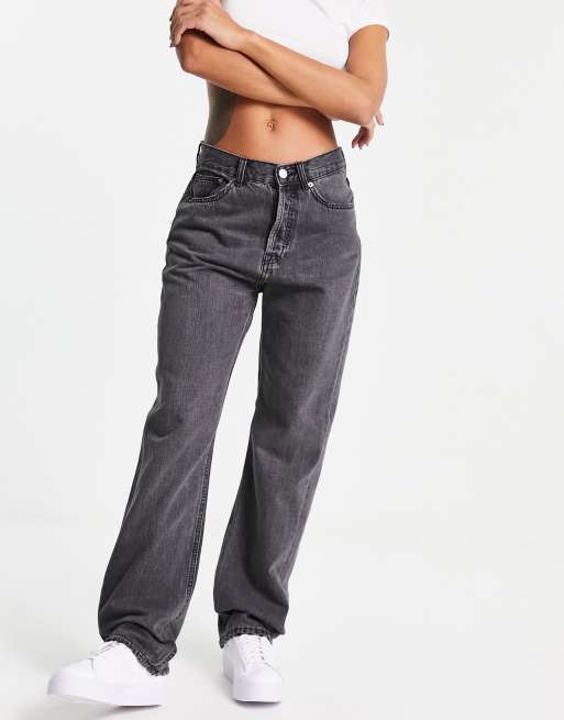 Dr Denim Beth straight leg jeans in washed vintage black