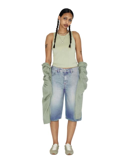 Dr Denim Bree shorts in blue, 4 of 7