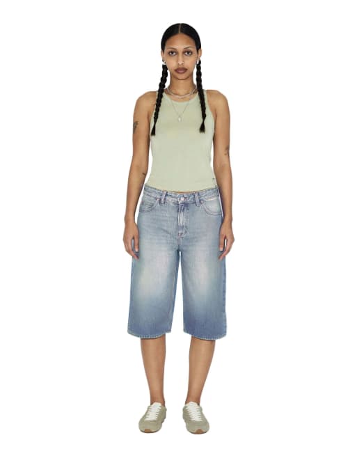Dr Denim Bree shorts in blue, 5 of 7