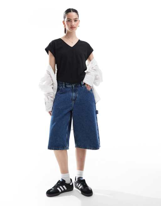 Dr Denim - Bree Worker - Baggy denim jort met halfhoge taille in mid retro, 3 van 5