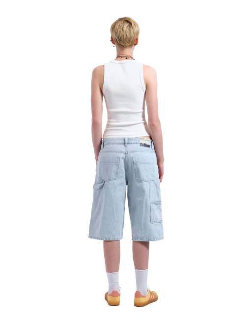 Dr Denim Bree worker shorts in light blue, 2 of 7