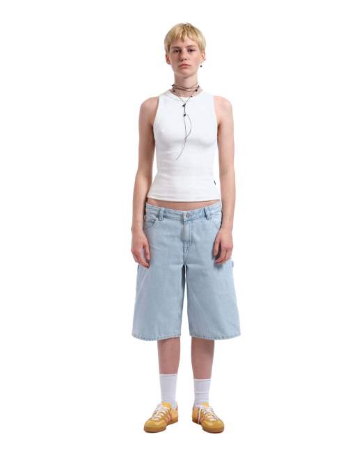 Dr Denim Bree worker shorts in light blue, 6 of 7
