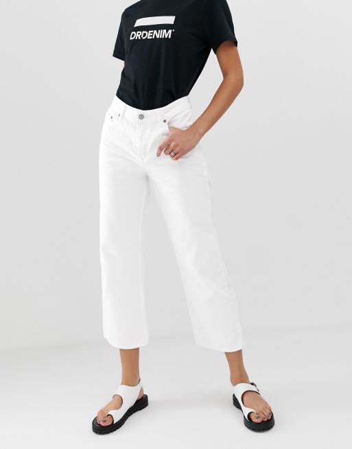 Dr Denim - Cadell - Cropped jeans met wijde pijpen en halfhoge taille