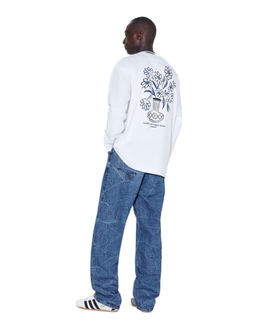 Dr Denim Caiden long sleeve in white, 5 of 7