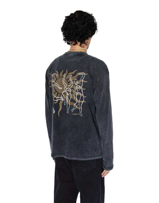 Dr Denim Caiden long sleeve t-shirt in black, 2 of 7