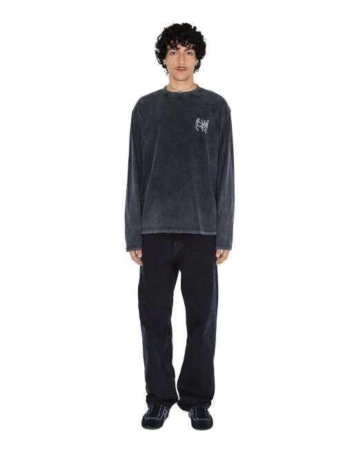 Dr Denim Caiden long sleeve t-shirt in black, 4 of 7