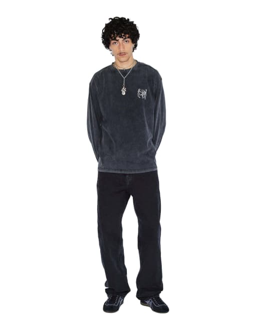 Dr Denim Caiden long sleeve t-shirt in black, 5 of 7