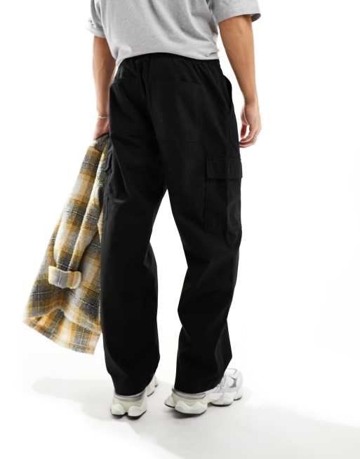 Wide Straight Leg Cargo Trousers