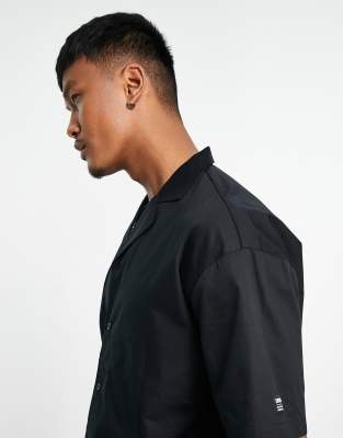 Camicia nera con rever-Nero - Dr Denim Camicia donna  - immagine3