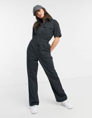 Dr Denim - Cargo-Jumpsuit in Grafit-Schwarz