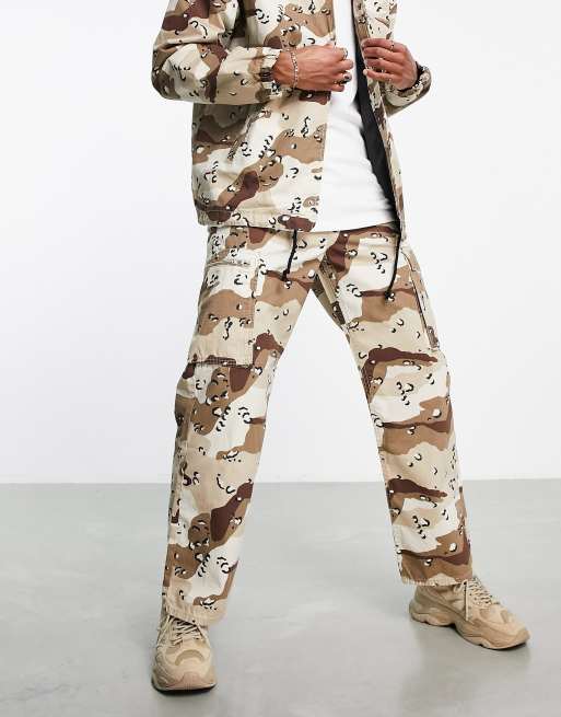 Dr Denim - Cargobroek met camouflageprint in multi