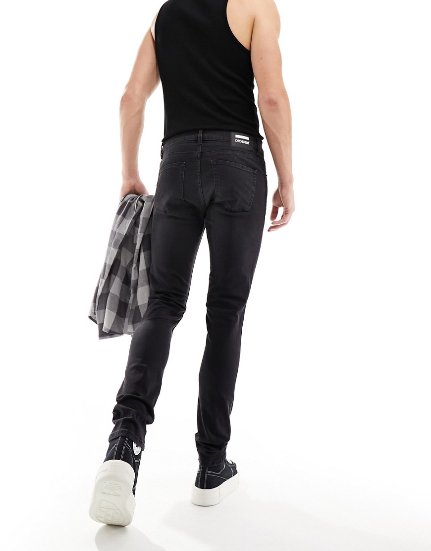 Dr Denim Chase skinny fit jeans in dark worn black