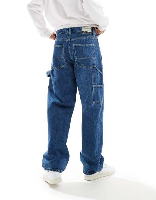 Dr Denim Colt Worker baggy fit wide leg jeans in stream mid retro wash, 5 of 5
