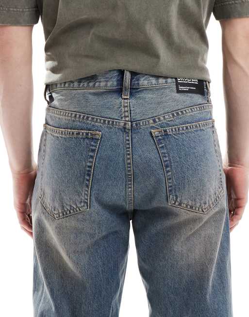 Dr. Denim – Dash – Jeans in Stray Sky Peach-Waschung mit Zierrissen und normalem, geradem Schnitt, 4 von 5