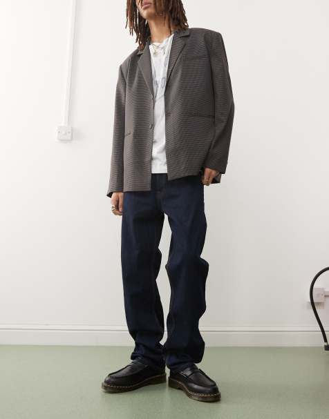 Dr Denim - Dash - Jeans med lige ben og slidt look i mørkeblå vask i Regular Fit - view 1