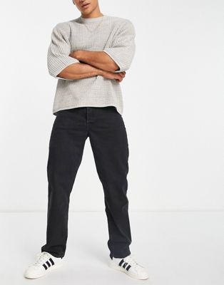 Dr Denim Dash regular fit straight leg jeans in black - ASOS Price Checker