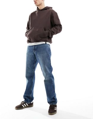 Dr Denim Dash regular fit straight leg jeans in stream mid worn - ASOS Price Checker