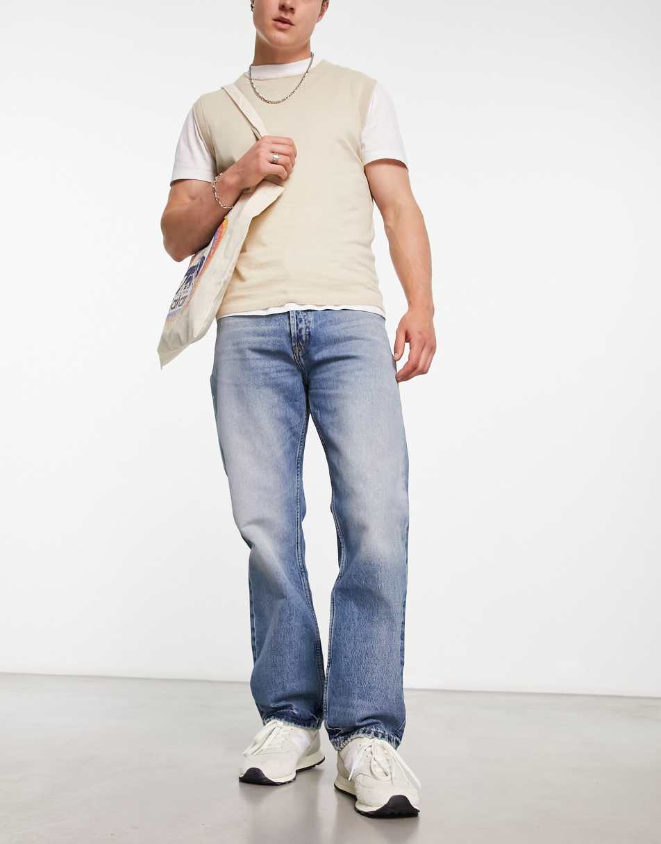 Dr Denim Dash regular straight fit in stream mid vintage