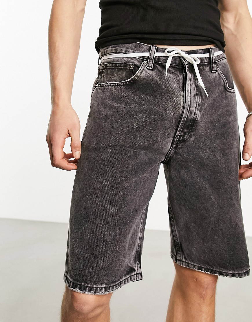 Dr Denim Dash Straight Fit Shorts In Gray