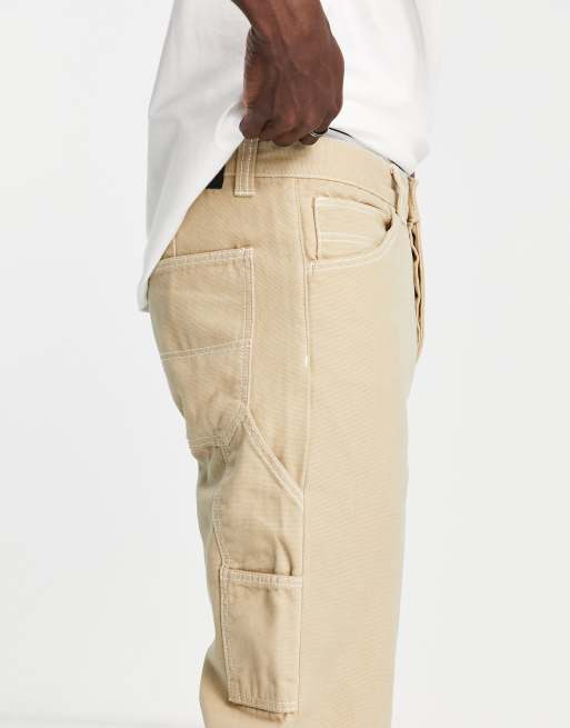 Dr Denim Dash worker pants in stone, 2 of 4