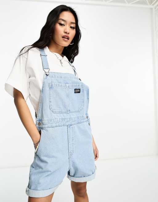 Women Shortalls Basic Stretch Denim Jean Shorts Overalls Rompers