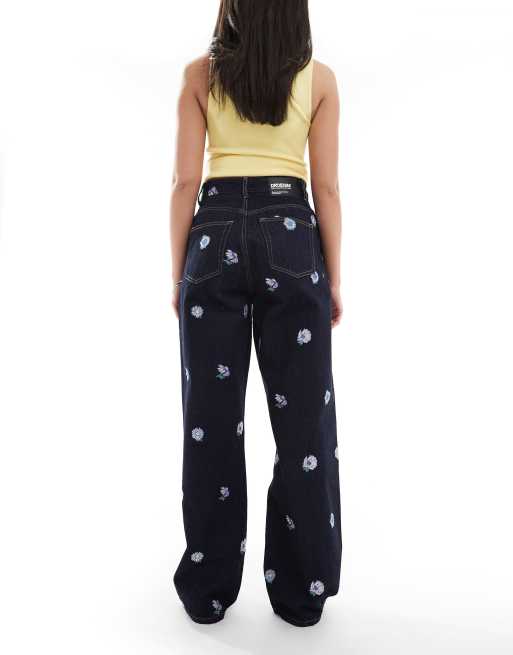 Dr Denim - Donna - Posede boyfriend-jeans med blomsterbroderier, 2 af 5