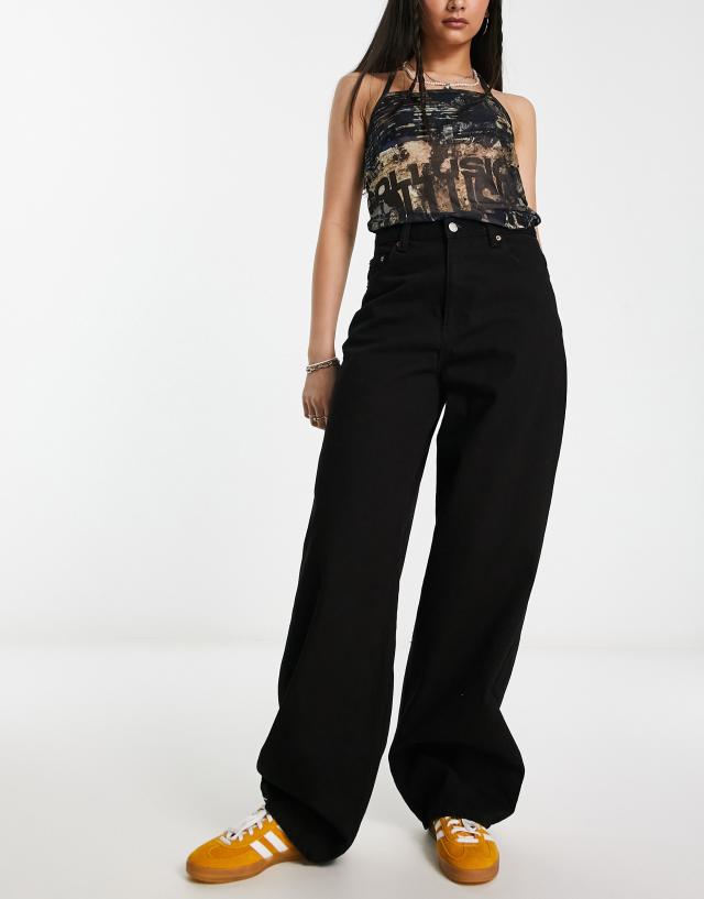 Dr Denim - donna straight leg trousers in black