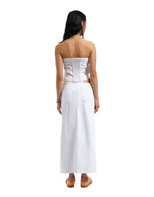 Dr Denim Dr. denim carli tube top - white in white, 2 of 7