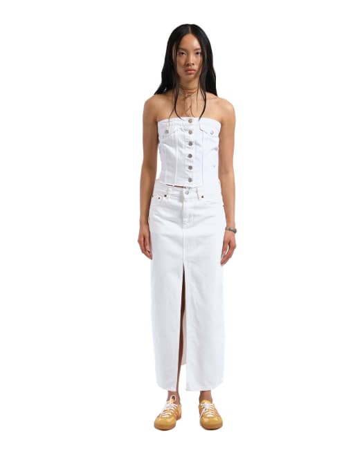 Dr Denim Dr. denim carli tube top - white in white, 4 of 7