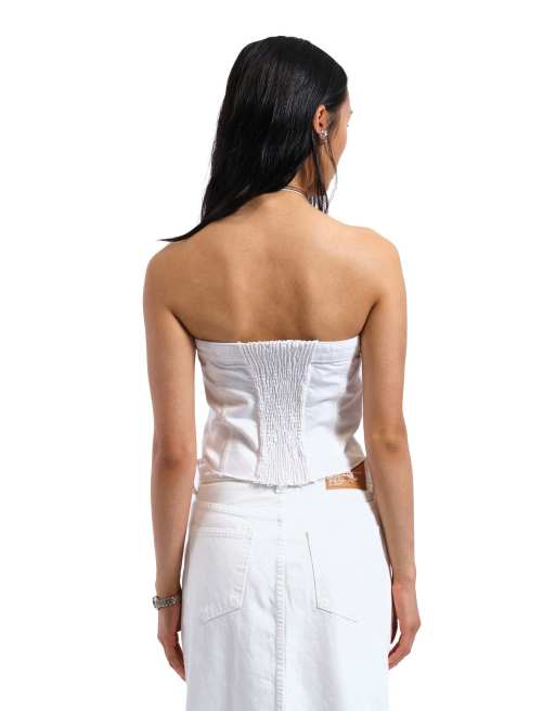 Dr Denim Dr. denim carli tube top - white in white, 7 of 7
