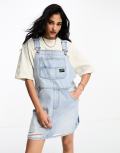 Dr Denim dungaree denim mini dress in blue