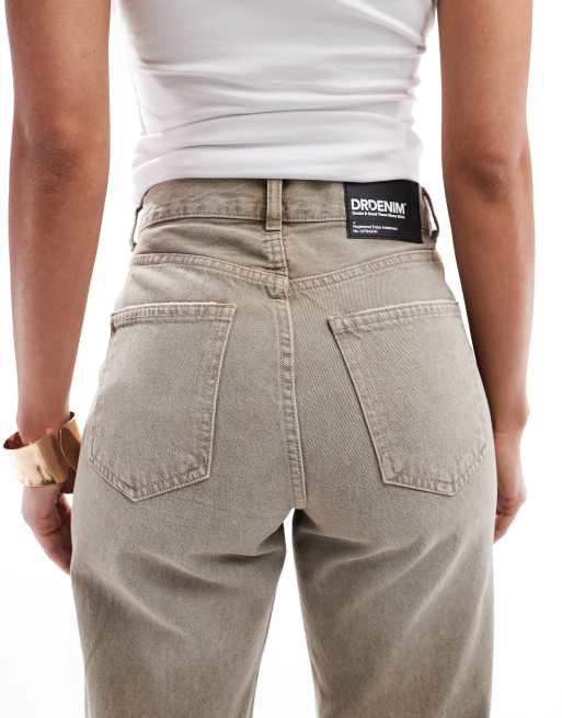 Dr Denim – Echo – Brązowe sprane jeansy z prostymi nogawkami, 5 z 5