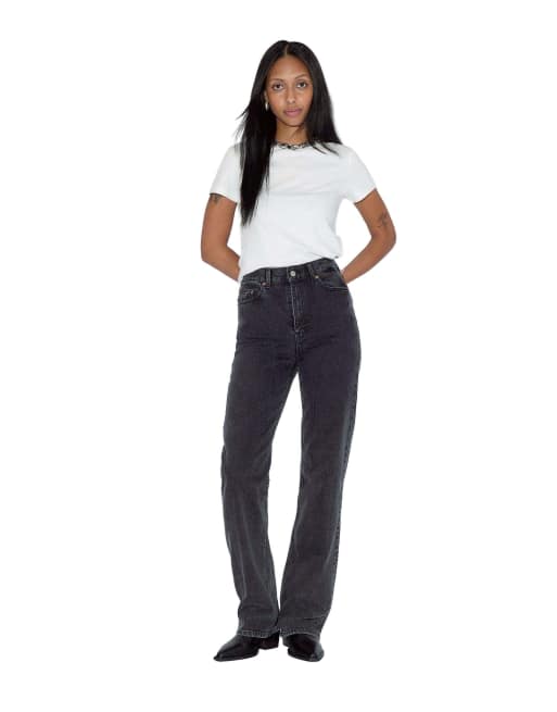 Dr Denim Echo high straight jeans in black, 5 of 7