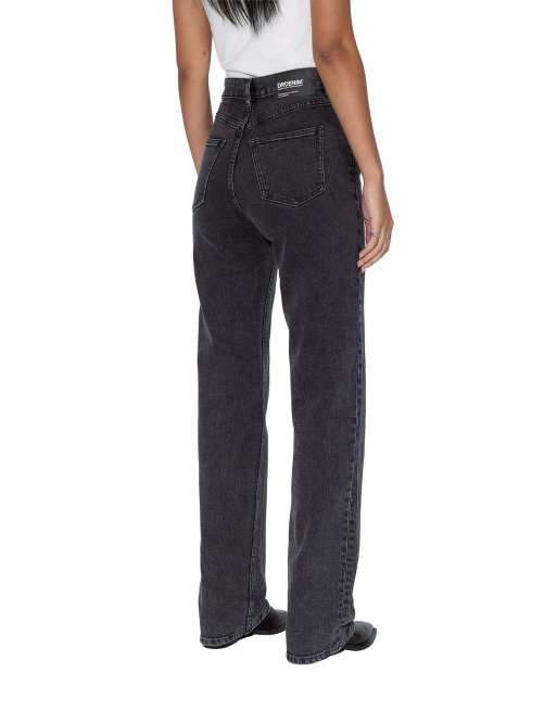 Dr Denim Echo high straight jeans in black, 7 of 7