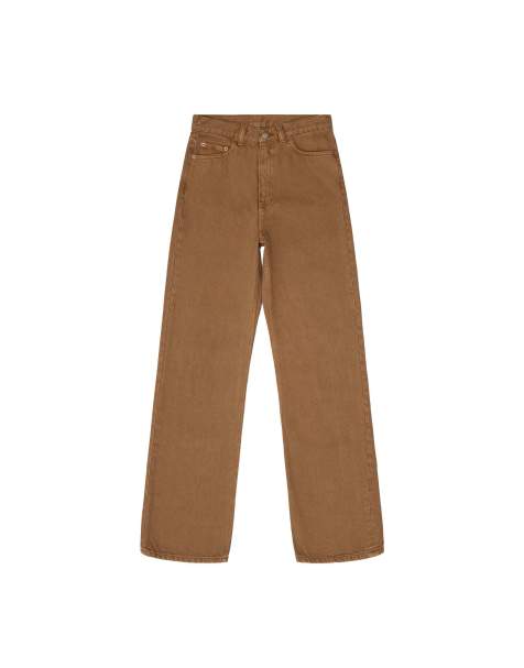 Dr Denim Echo high straight jeans in brown - view 1