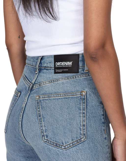 Dr Denim Echo high straight jeans in light blue, 3 of 7