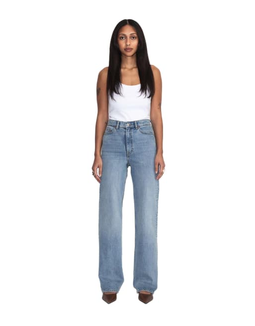 Dr Denim Echo high straight jeans in light blue, 5 of 7