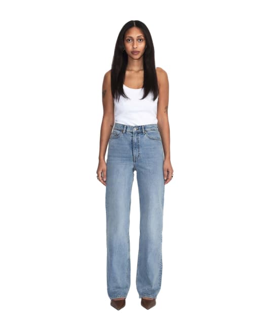Dr Denim Echo high straight jeans in light blue, 6 of 7