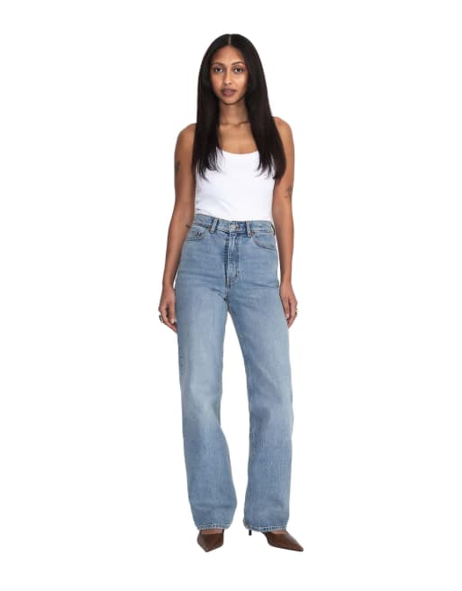 Dr Denim Echo high straight jeans in light blue, 7 of 7